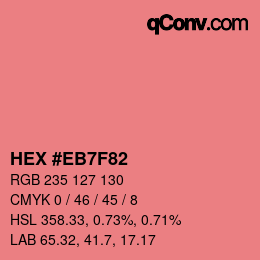 Color code: HEX #EB7F82 | qconv.com