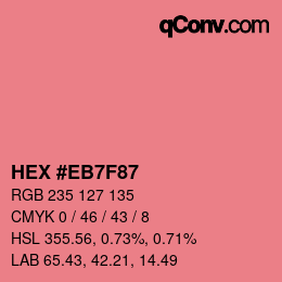 Color code: HEX #EB7F87 | qconv.com