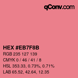 Color code: HEX #EB7F8B | qconv.com
