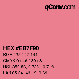 Farbcode: HEX #EB7F90 | qconv.com