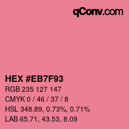 Color code: HEX #EB7F93 | qconv.com
