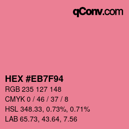 Color code: HEX #EB7F94 | qconv.com