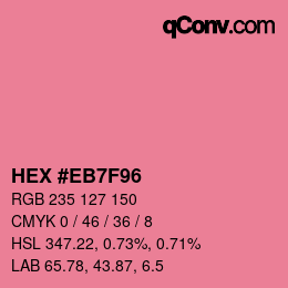 Color code: HEX #EB7F96 | qconv.com