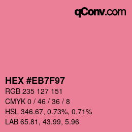 Color code: HEX #EB7F97 | qconv.com
