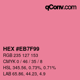 Color code: HEX #EB7F99 | qconv.com