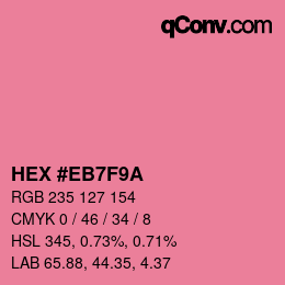 Color code: HEX #EB7F9A | qconv.com