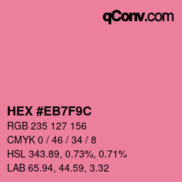 Código de color: HEX #EB7F9C | qconv.com