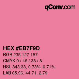 Color code: HEX #EB7F9D | qconv.com