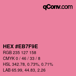 Color code: HEX #EB7F9E | qconv.com