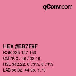 Farbcode: HEX #EB7F9F | qconv.com