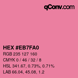 Color code: HEX #EB7FA0 | qconv.com