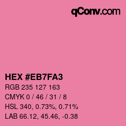 Color code: HEX #EB7FA3 | qconv.com