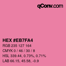 Color code: HEX #EB7FA4 | qconv.com