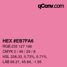 Color code: HEX #EB7FA6 | qconv.com