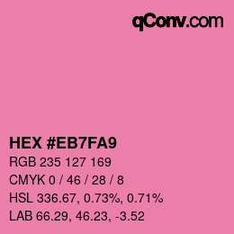 Color code: HEX #EB7FA9 | qconv.com