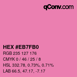 Color code: HEX #EB7FB0 | qconv.com