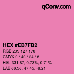 Color code: HEX #EB7FB2 | qconv.com