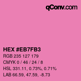 Color code: HEX #EB7FB3 | qconv.com