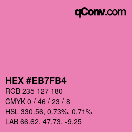 Color code: HEX #EB7FB4 | qconv.com