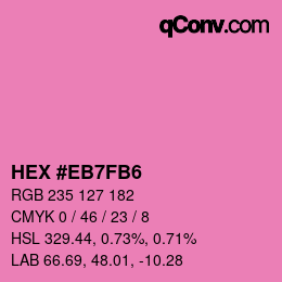 Color code: HEX #EB7FB6 | qconv.com
