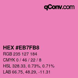 Color code: HEX #EB7FB8 | qconv.com