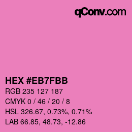 Color code: HEX #EB7FBB | qconv.com