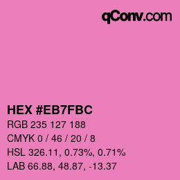 Código de color: HEX #EB7FBC | qconv.com