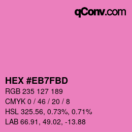 Color code: HEX #EB7FBD | qconv.com