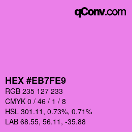 Color code: HEX #EB7FE9 | qconv.com