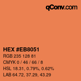 カラーコード: HEX #EB8051 | qconv.com