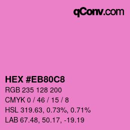 Color code: HEX #EB80C8 | qconv.com