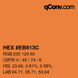 Color code: HEX #EB813C | qconv.com
