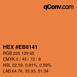 Color code: HEX #EB8141 | qconv.com