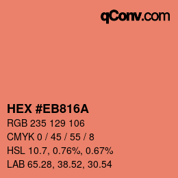 Color code: HEX #EB816A | qconv.com
