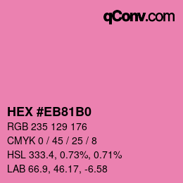 Color code: HEX #EB81B0 | qconv.com