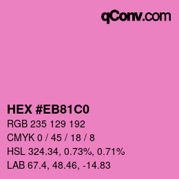 Farbcode: HEX #EB81C0 | qconv.com