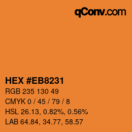 Color code: HEX #EB8231 | qconv.com