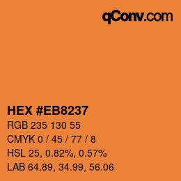 Color code: HEX #EB8237 | qconv.com