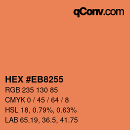 Color code: HEX #EB8255 | qconv.com