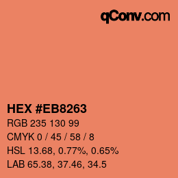 Color code: HEX #EB8263 | qconv.com