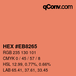 Color code: HEX #EB8265 | qconv.com