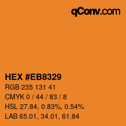 Color code: HEX #EB8329 | qconv.com