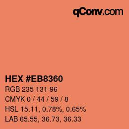Color code: HEX #EB8360 | qconv.com