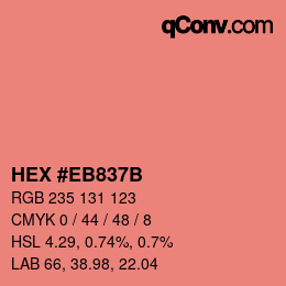 Color code: HEX #EB837B | qconv.com