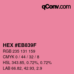 Color code: HEX #EB839F | qconv.com