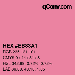 Color code: HEX #EB83A1 | qconv.com