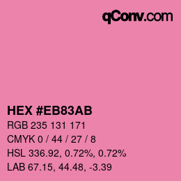 Color code: HEX #EB83AB | qconv.com