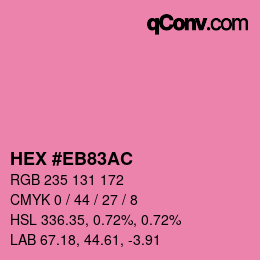 Color code: HEX #EB83AC | qconv.com