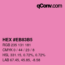 Color code: HEX #EB83B5 | qconv.com