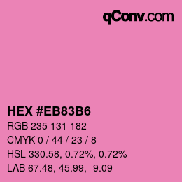Color code: HEX #EB83B6 | qconv.com